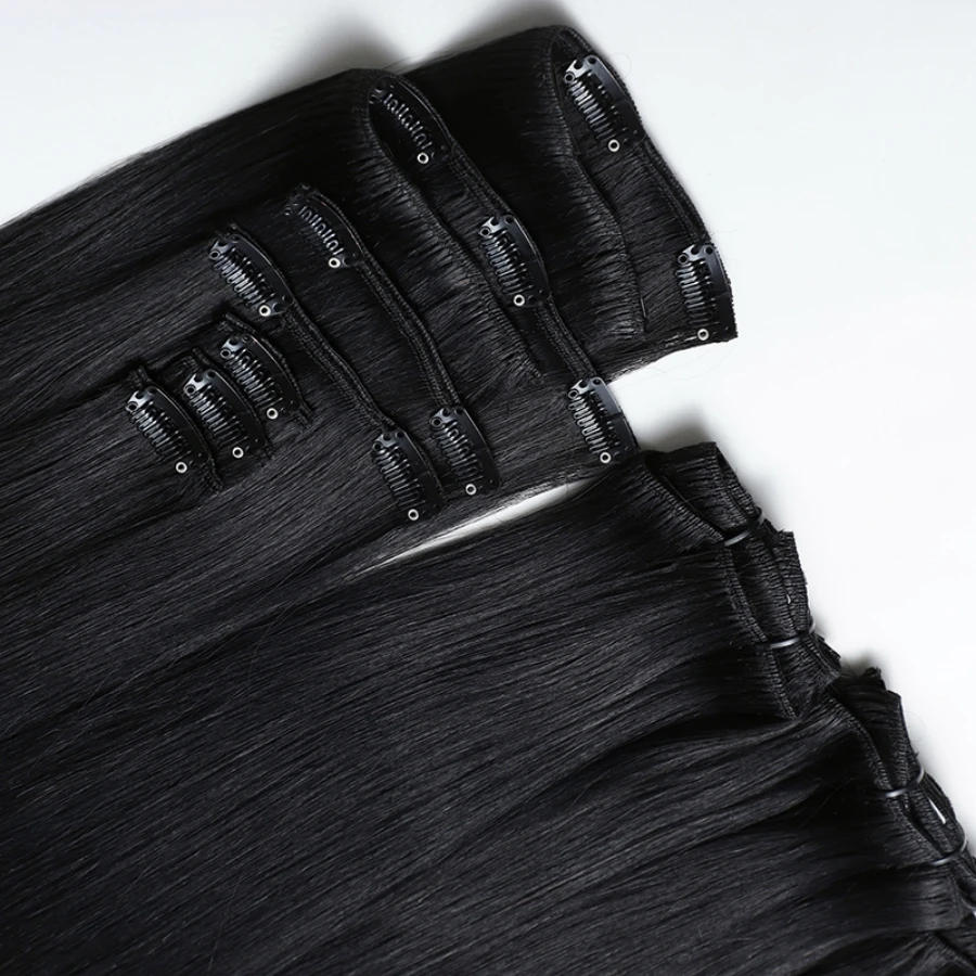 Заколки для наращивания волос Remy Human Hair