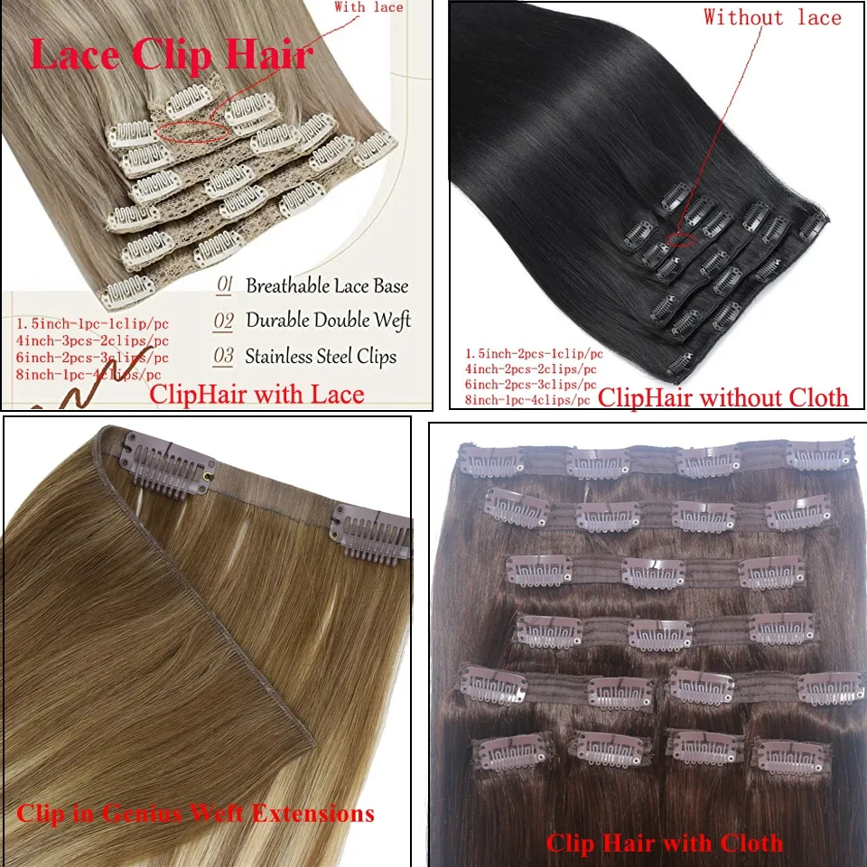 Remy Human Hair Clip In Extensions