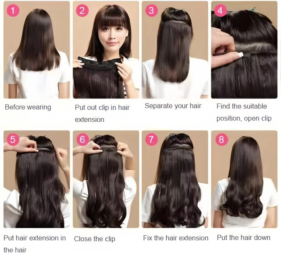 Seamless Clip In Human Hair Extensions